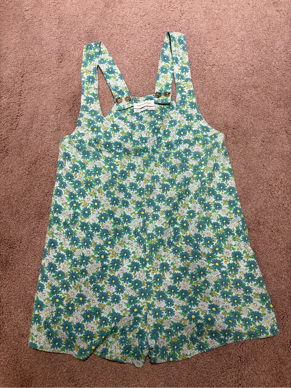 Urban outfitters Floral Green Daisy Print Women's Romper Top size xs